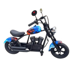 Megawheels Kids Harley Chopper 24 v Electric scooter Bike-Blue