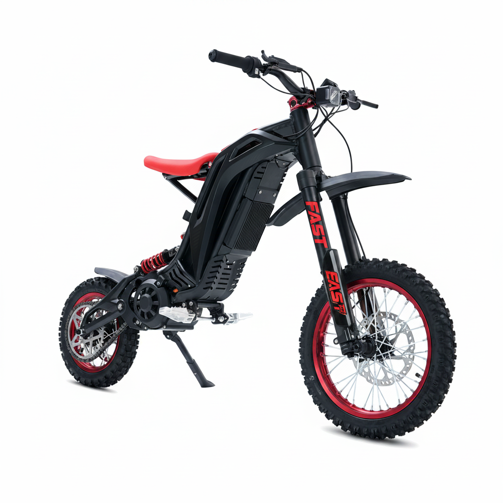 Black 79BIKE Viper S Electric Off Road Bike with red accent