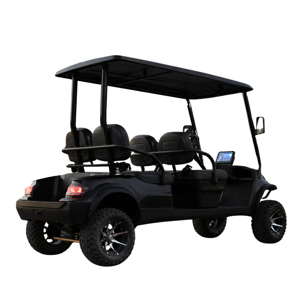 Black keon golf cart with a canopy