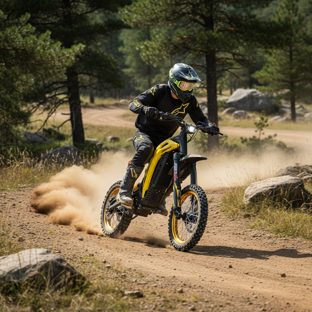 Yellow and black Viper S Electric off road Dirt Bike