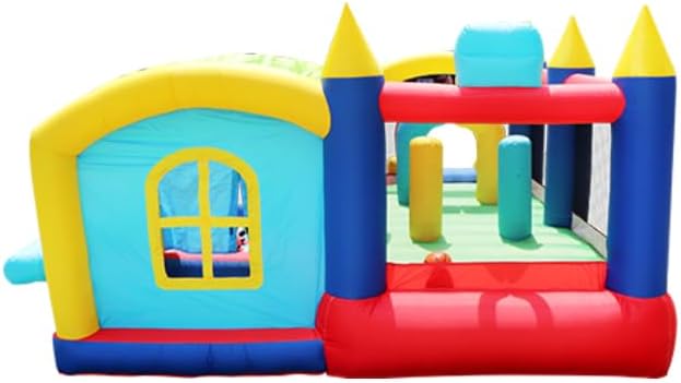 Megastar 7 in 1 Inflatable Sports Fun Bounce House With Slide, Toddler Jump Bouncy Castle With Ball Pit for Indoor Outdoor Birthday Party Gifts Multicolor