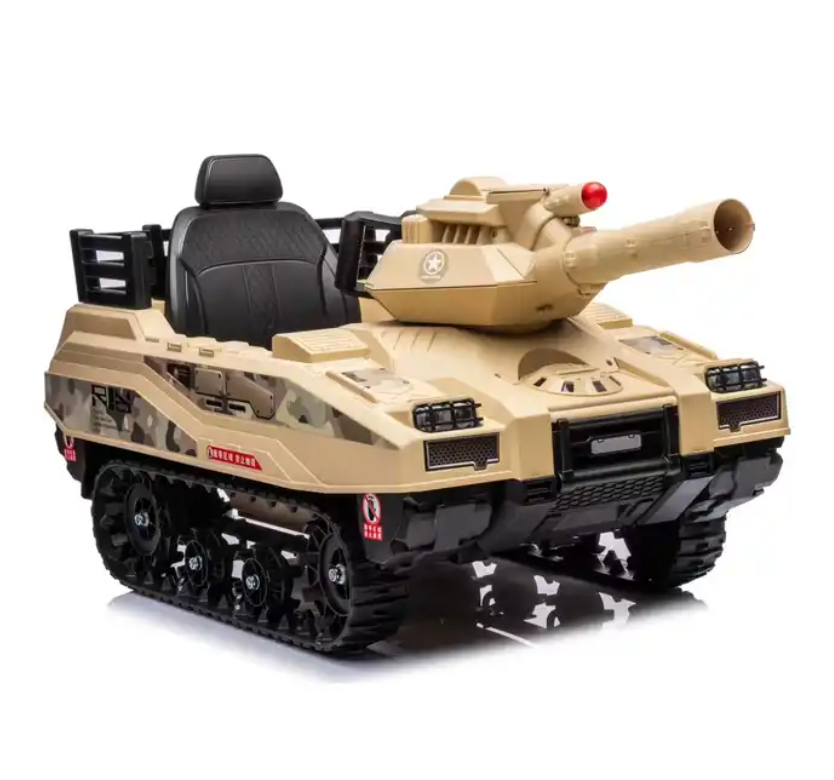 Kids Electric Rideon Ultimate Adventure Tank Car