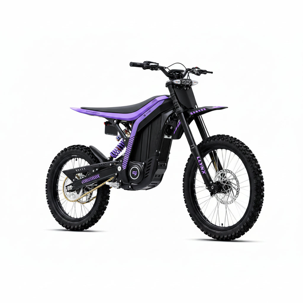 Black and Purple 79BIK ff road oelectric dirt bike  72 v battery