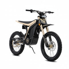 Black 79BIKE Lynx Electric off road Dirt Bike Dubai with gold accents