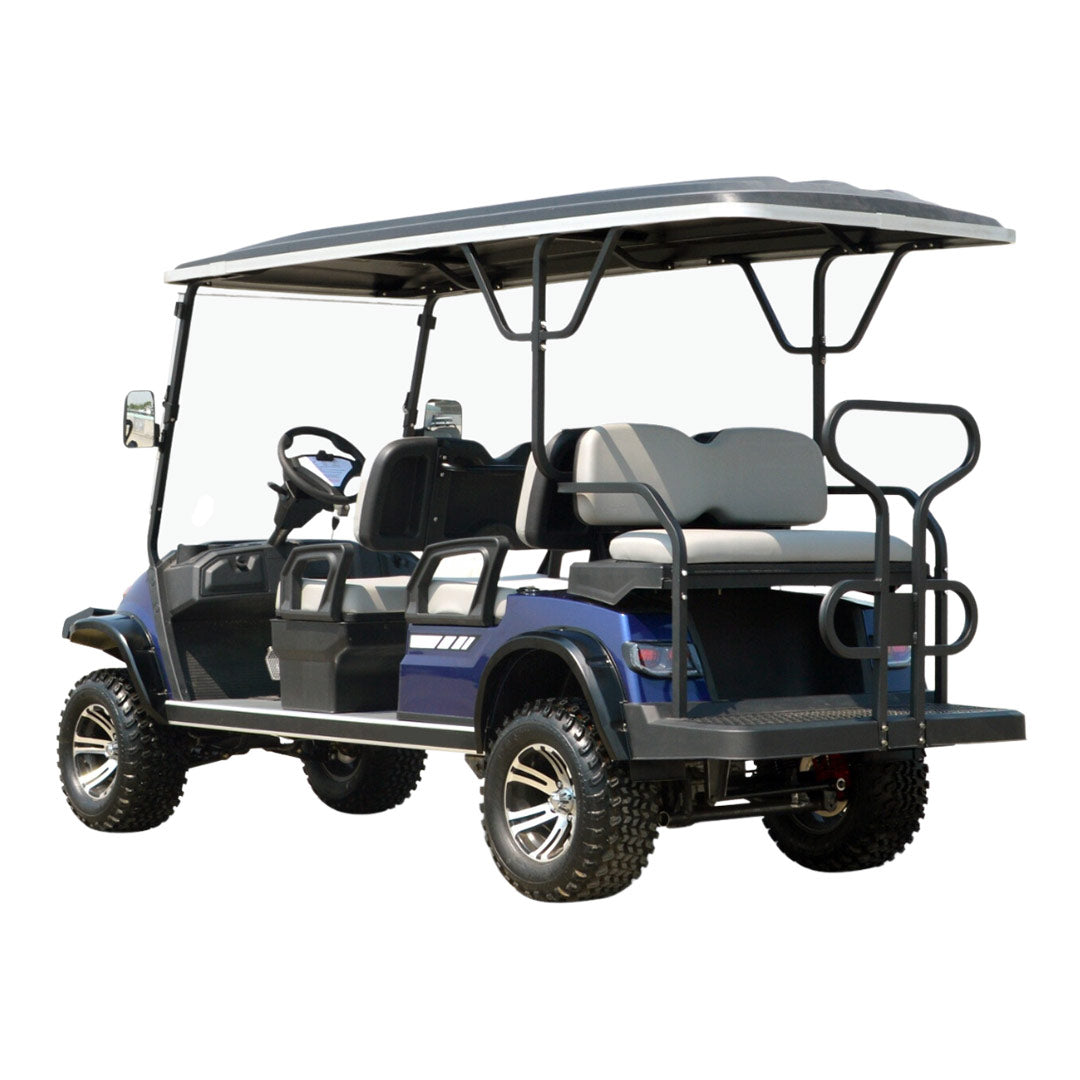 Megawheels LVT Terrain 4+2 seater off road electric Golf cart Buggy Blue