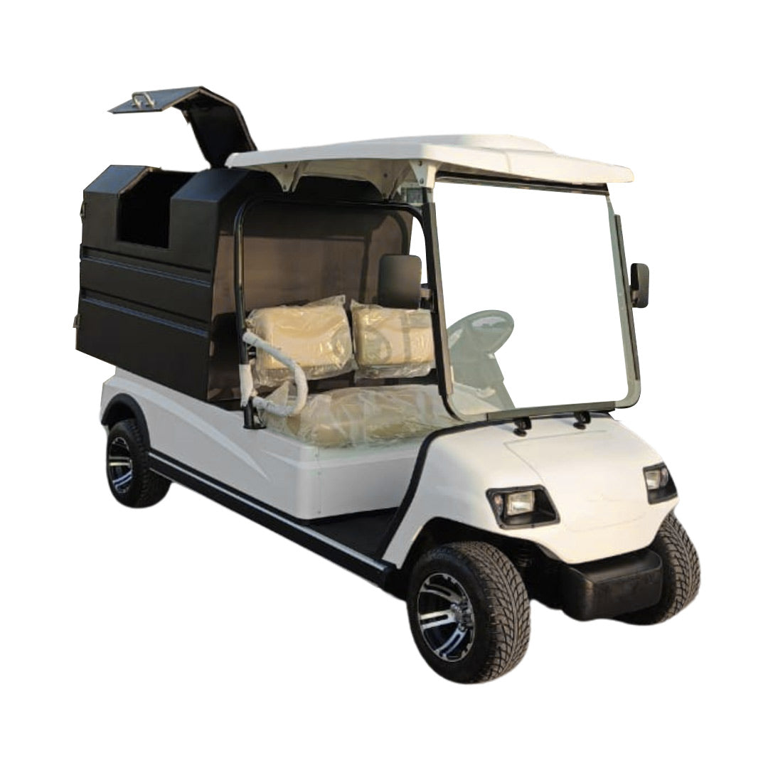 Megawheels Lvt 2 Seater Golf Cart With Solid Garbage Waste Disposal Box