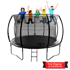 Megastar Sports 10 ft "Jump n Bounce" Trampoline with Enclosure Net & Ladder