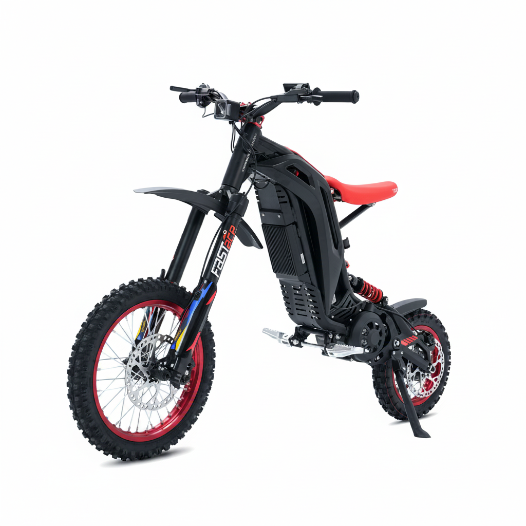 Black 79BIKE Viper S Electric Dirt Bike Dubai with red accents