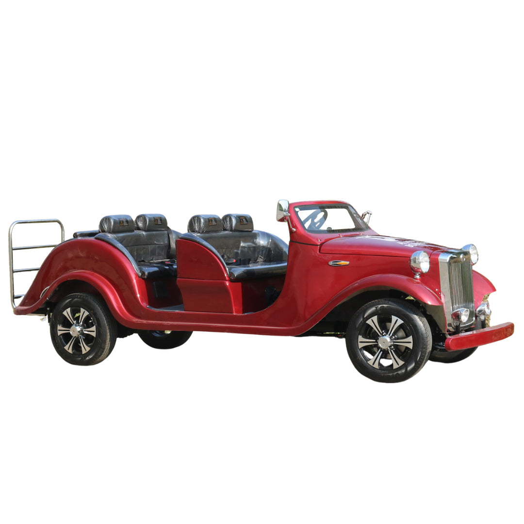 Classic Cruise Vintage 6-Seater Golf Cart Red