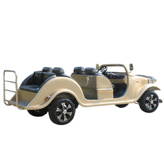 White Classic Cruise Vintage 6-Seater Golf Cart