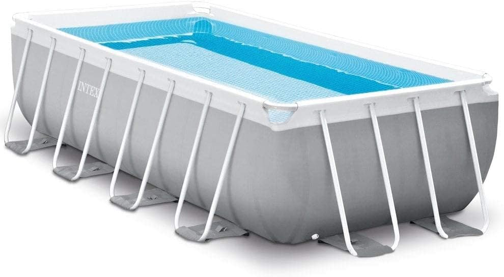 Intex 16 Ft. X 8 Ft. X 42 Inch Prism Frame Rectangular Pool Set Multi Colour, 26792Uk, 16 Ft. X 8 Ft. X 42-Inch Prism Frame Rectangular Pool Set