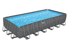 Bestway Power Steel Rectangular Pool Set AGP With Sand Filter pump 7.32m X 3.66m X 1.32m