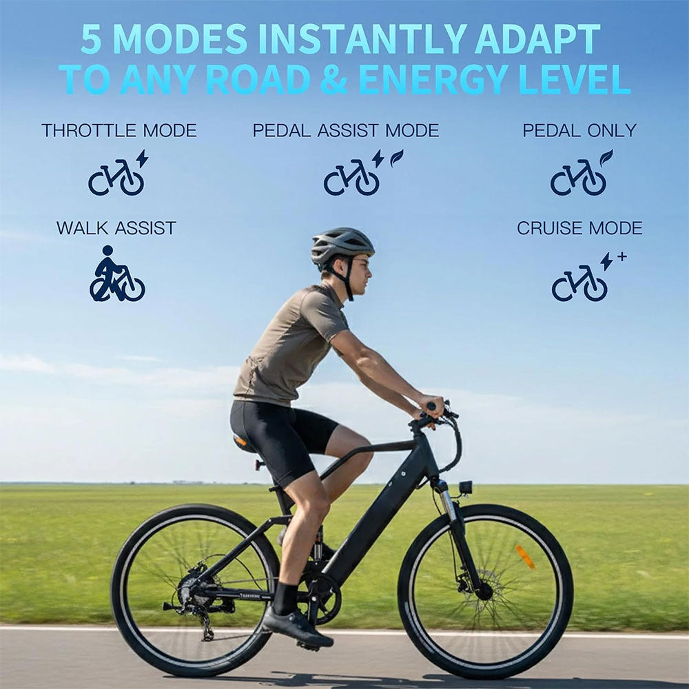 FX3 36V Carbon Alloy Electric Bike 27.5' 650W Motor 60 -80KM Range Removable Lithium battery  E Bike