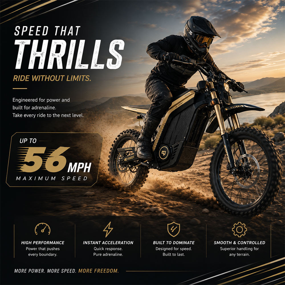 Lynx Electric Dirt Bike High Performance 72V Off Road E Bike Dubai 12KW Peak Power