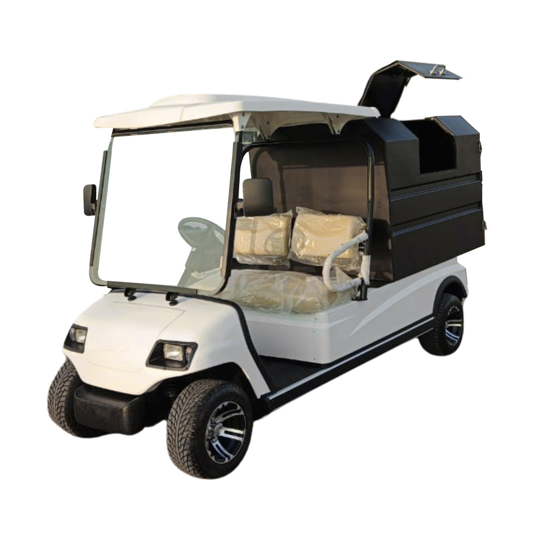 Megawheels Lvt 2 Seater Golf Cart With Solid Garbage Waste Disposal Box