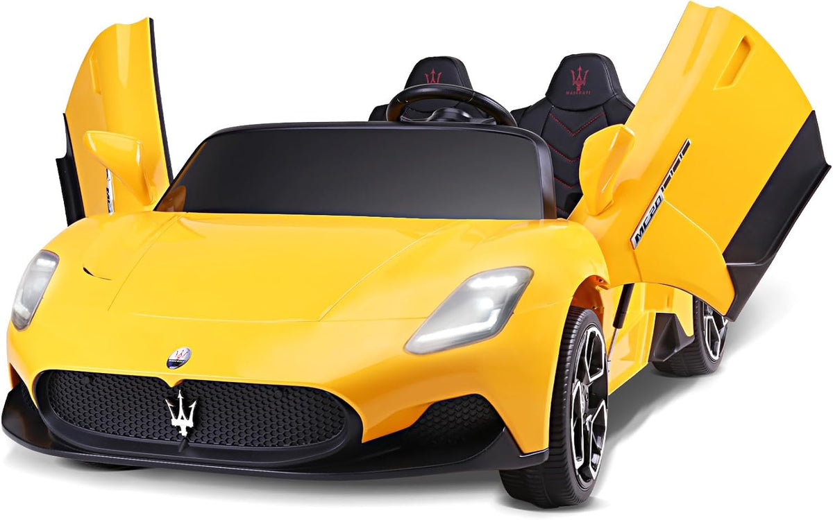 Megawheels Kids ride on  24V xl Licensed Maserati MC20 2 Seater Ride on Car With Leather Seat and Led Lights
