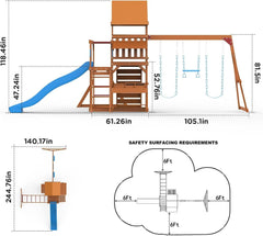 Megastar Dynamic Sports Arabian Pronghorn Wooden Swing Set