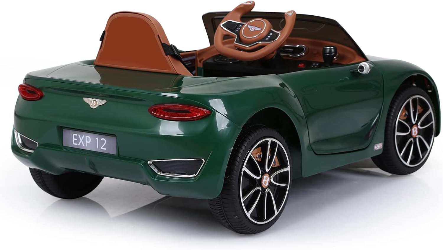 A green Megastar Kids Electric Rideon Licensed Bentley Exp12 Sports 12V