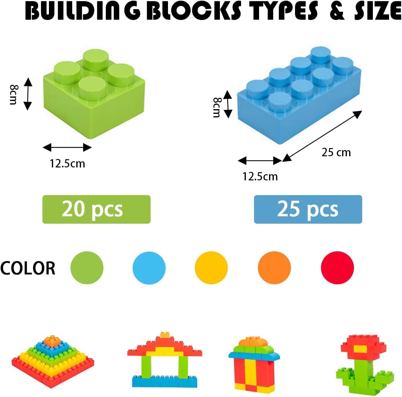 Jumbo Blocks Colorful Building Block Set