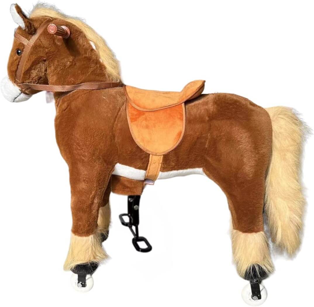 Megastar Ride on Gallop 'n' Play: Action-Packed Mechanical My Horse Rider Toy for Kids-Brown