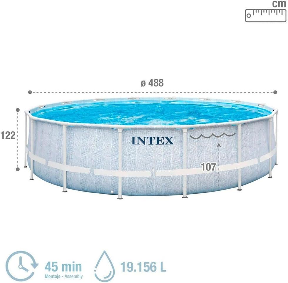 Intex 16' x 48" Prism Frame Chevron Premium Above Ground Pool Set