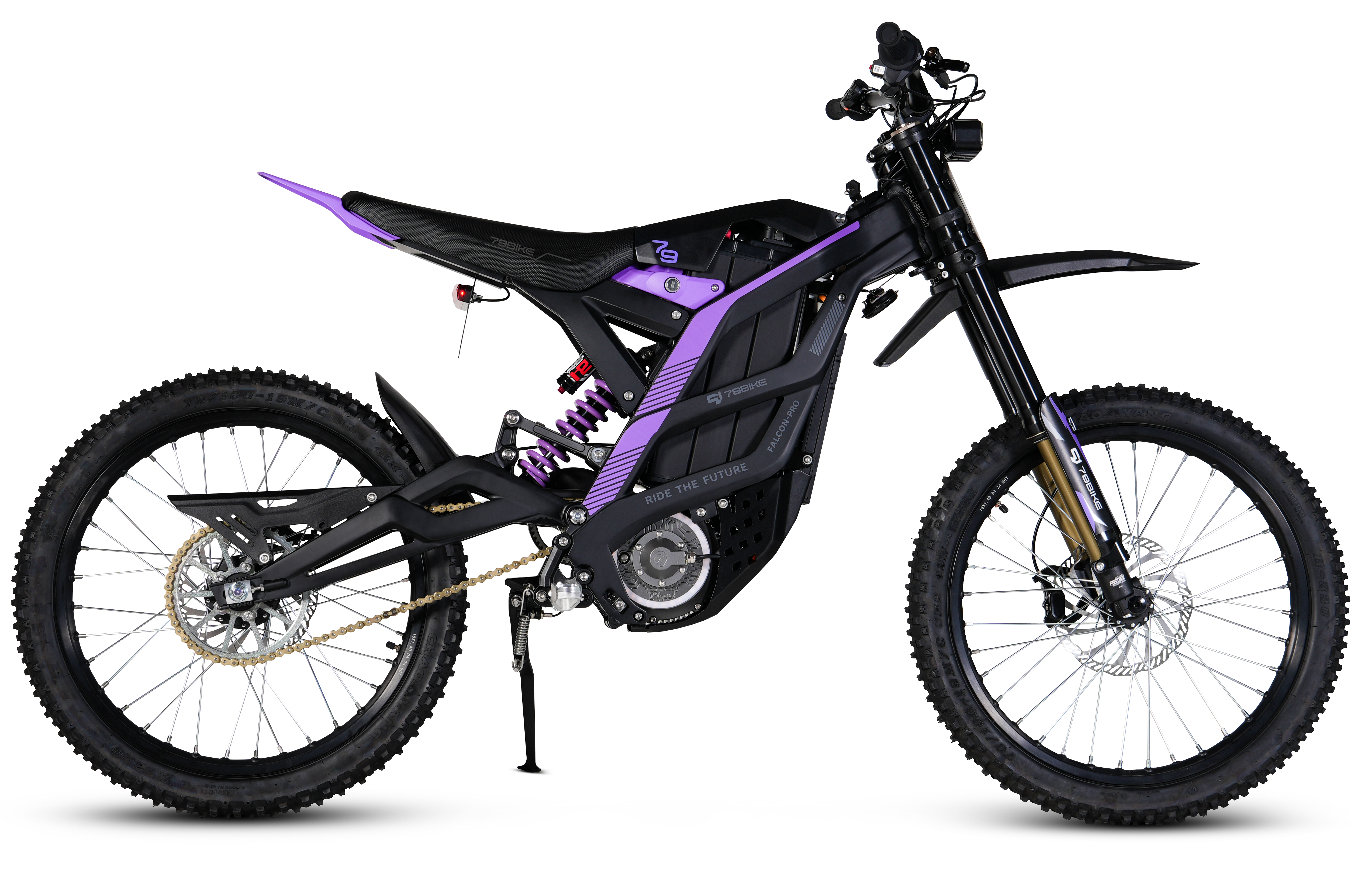 Black and purple 79BIKE-Falcon Pro Electric Dirt Bike 