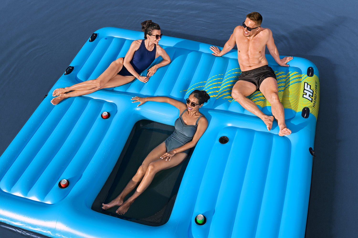 Bestway - Hydro-Force Summer Slide 5-Person Inflatable Activity Island 376x311 cm