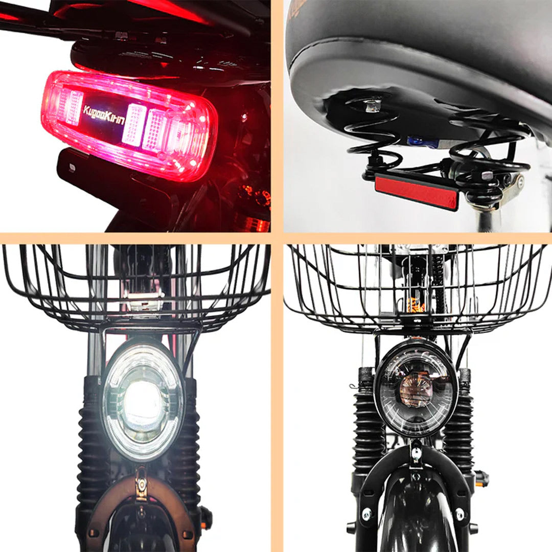 Kugoo Kirin V3 PRO Electric Delivery Scooter With Basket and removable lithium battery With 1 Year Warranty