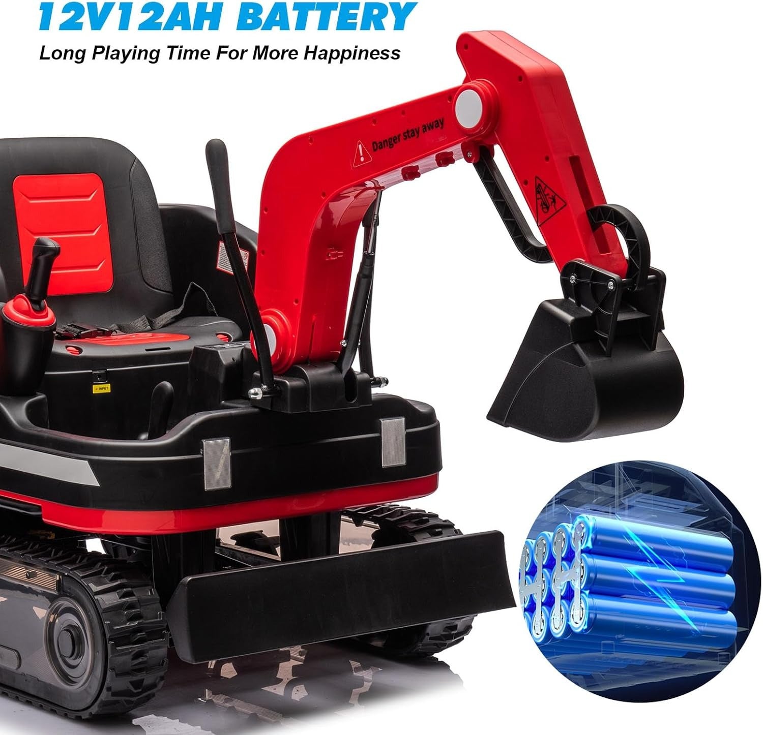 Megastar Electric Crawler Crane Rideon Kids Functional Construction 12 V Toy Car With Rc
