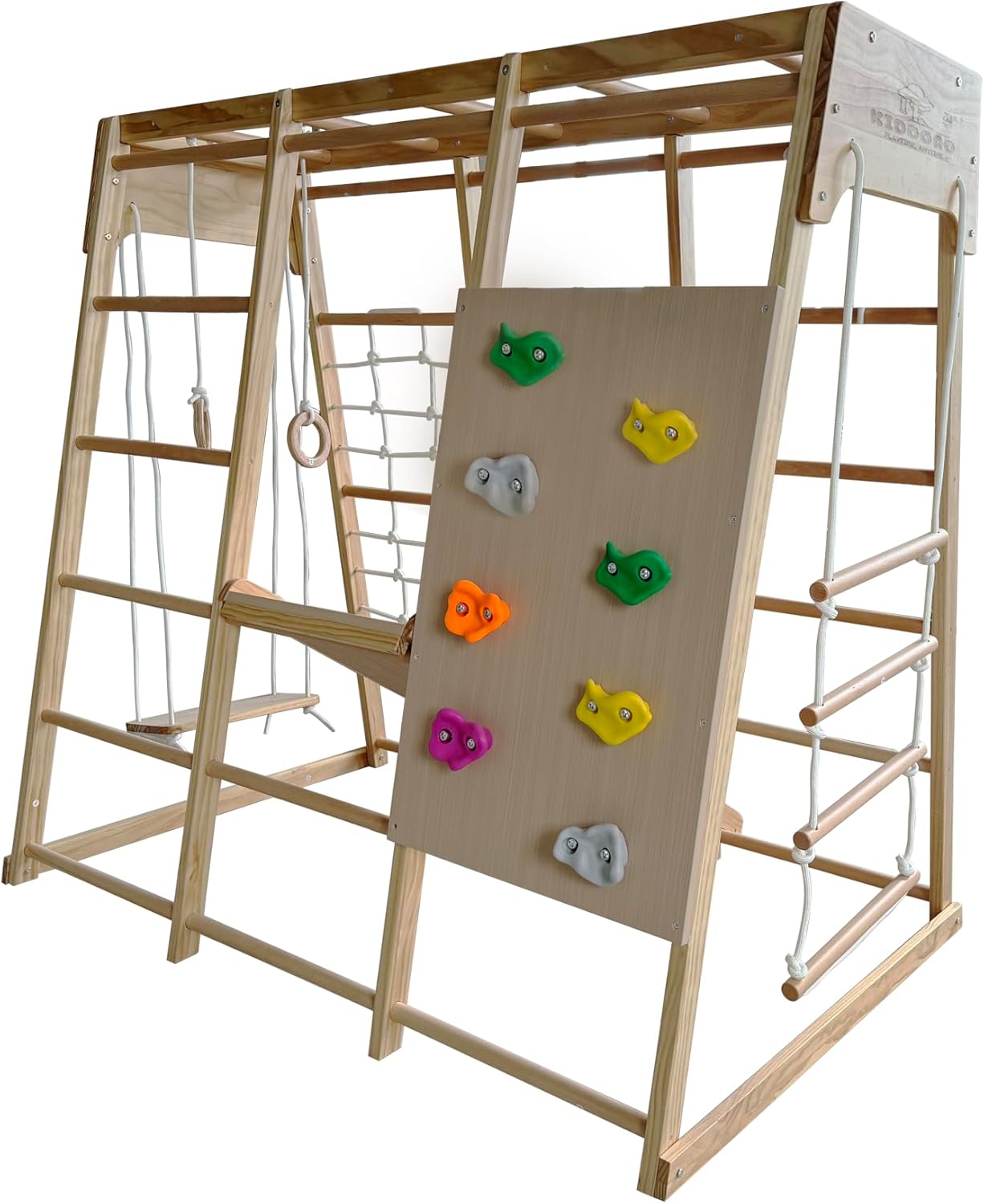 Kiddoro Cheerful wooden Climber, Endless Fun & Adventure for Toddlers ‎146.05 x 99.06 x 142.24 cm