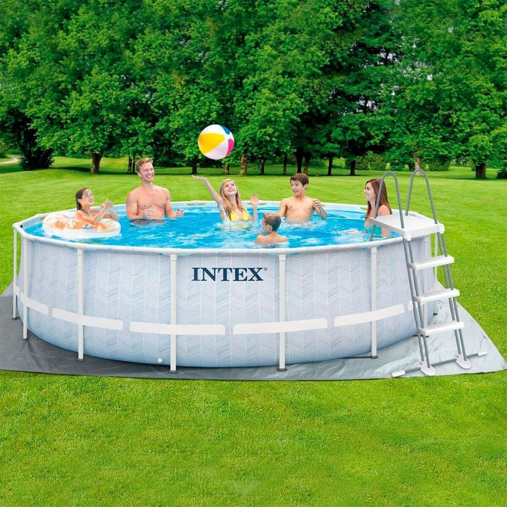 Intex 16' x 48" Prism Frame Chevron Premium Above Ground Pool Set