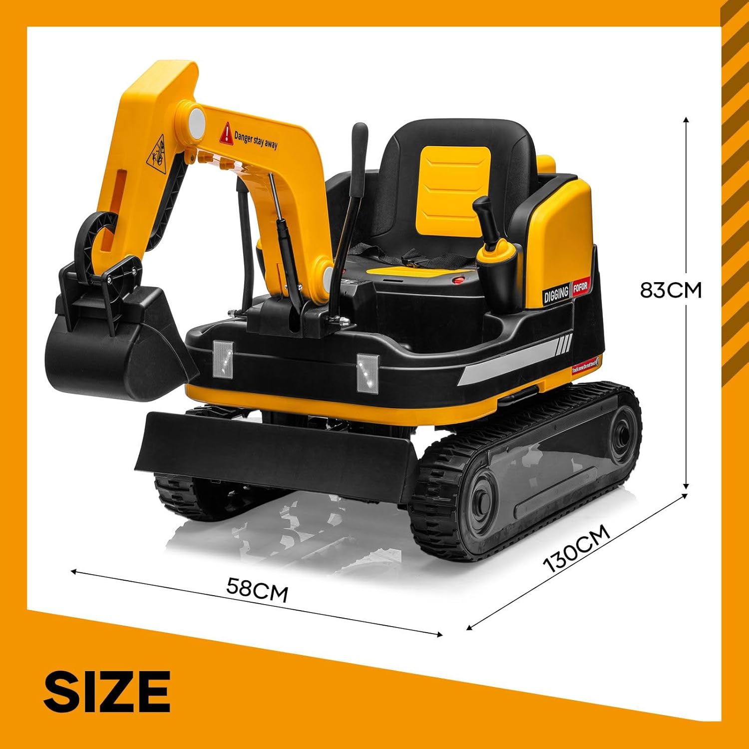 Megastar Electric Crawler Crane Rideon Kids Functional Construction 12 V Toy Car With Rc