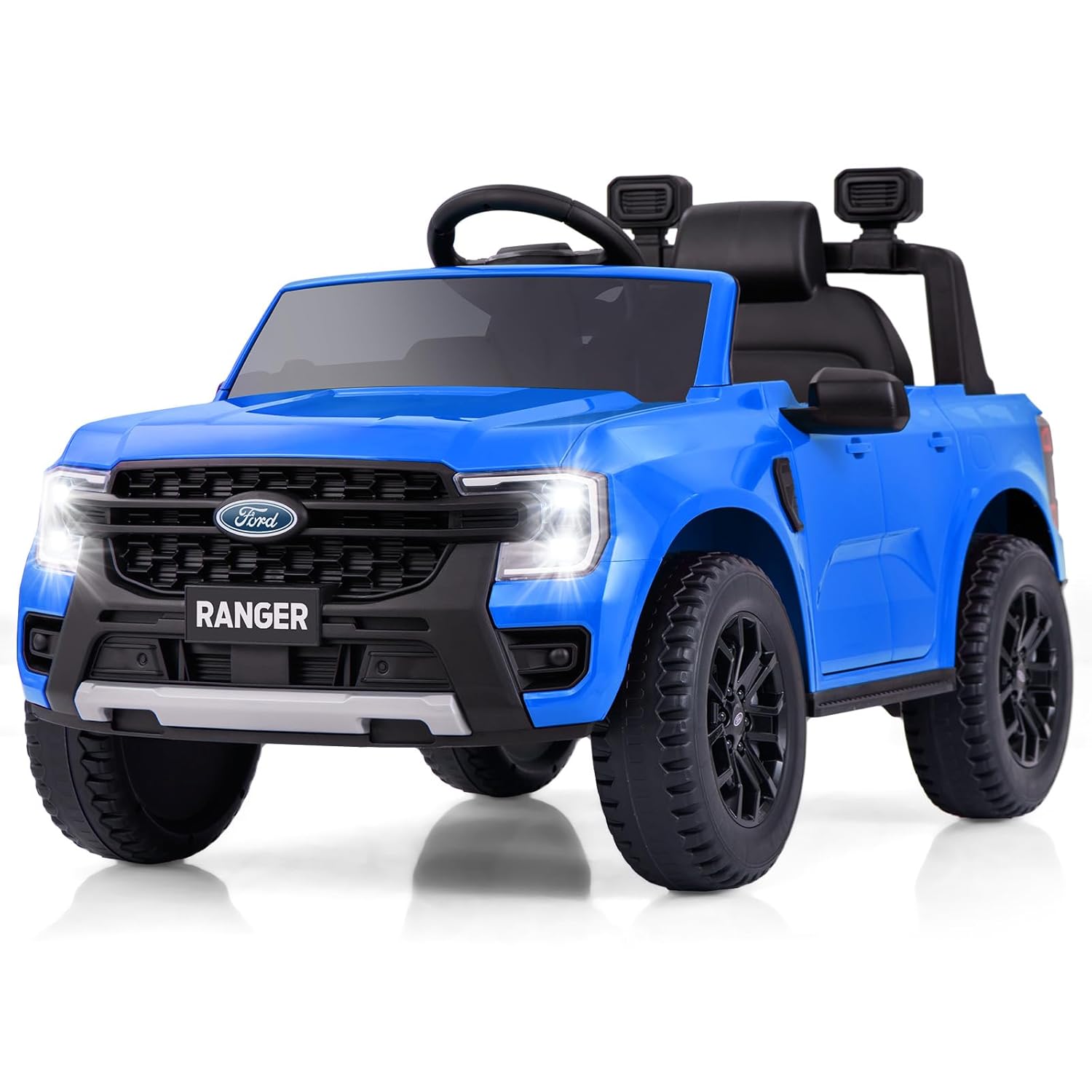 Blue Licensed Ford Ranger Ride on Car for Kids 12V with Remote Control
