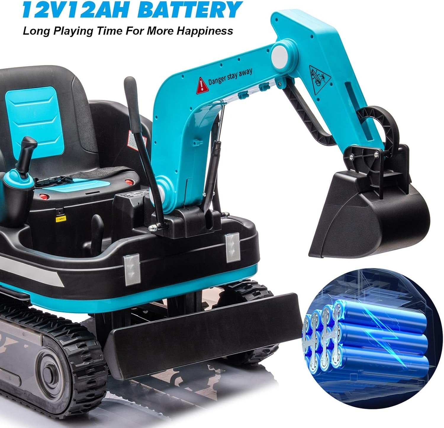 Megastar Electric Crawler Crane Rideon Kids Functional Construction 12 V Toy Car With Rc