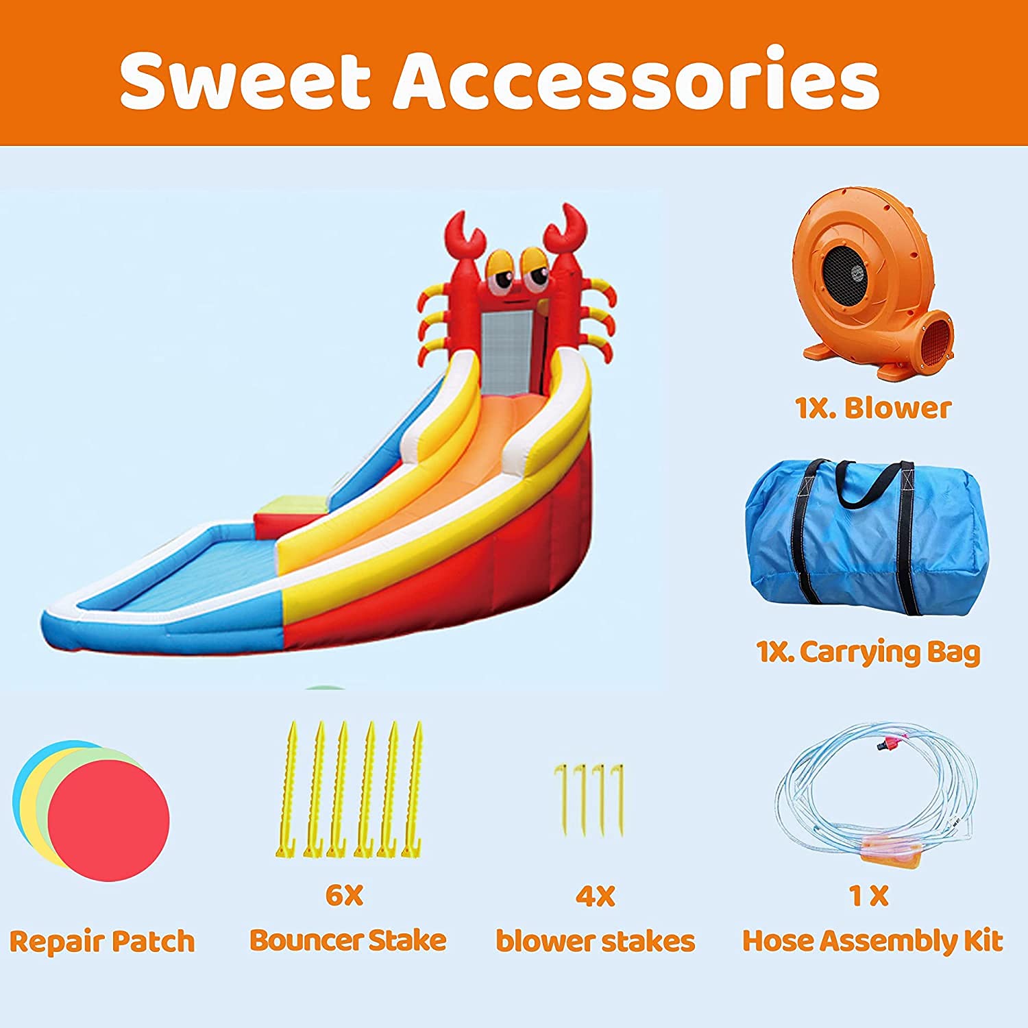 Accessories of Megastar Inflatable Bouncy Castle 