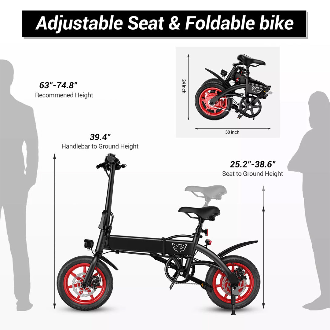 Megawheels Windstorm Carbon Alloy Foldable Ebike 36 V