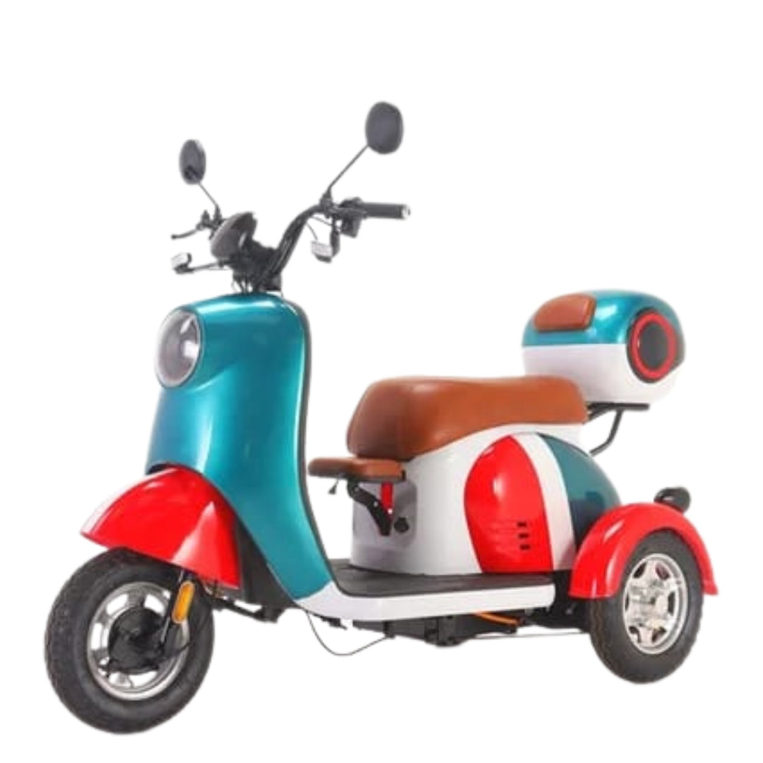 Megawheels Electric Parent child Vespa Styled Trike Scooter 48 v