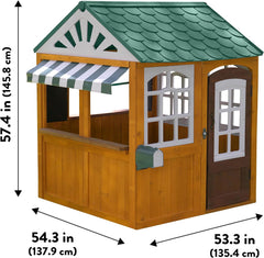 KidKraft Garden View Wooden Outdoor Playhouse for Kids Dimension
