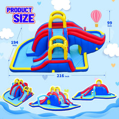 Product Size of Megastar Inflatable Water Slide Bounce House