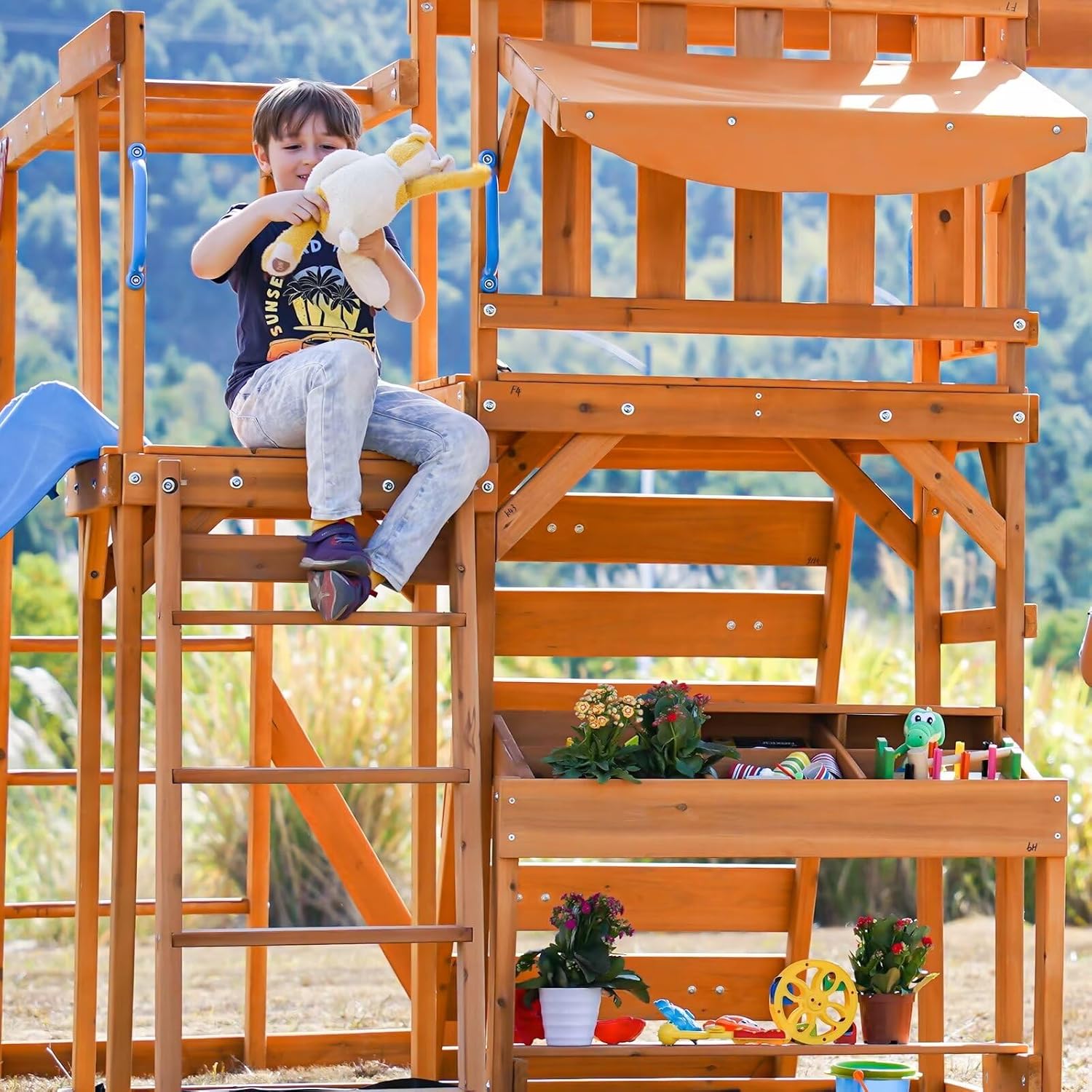 Megastar Dynamic Sports Arabian Pronghorn Wooden Swing Set