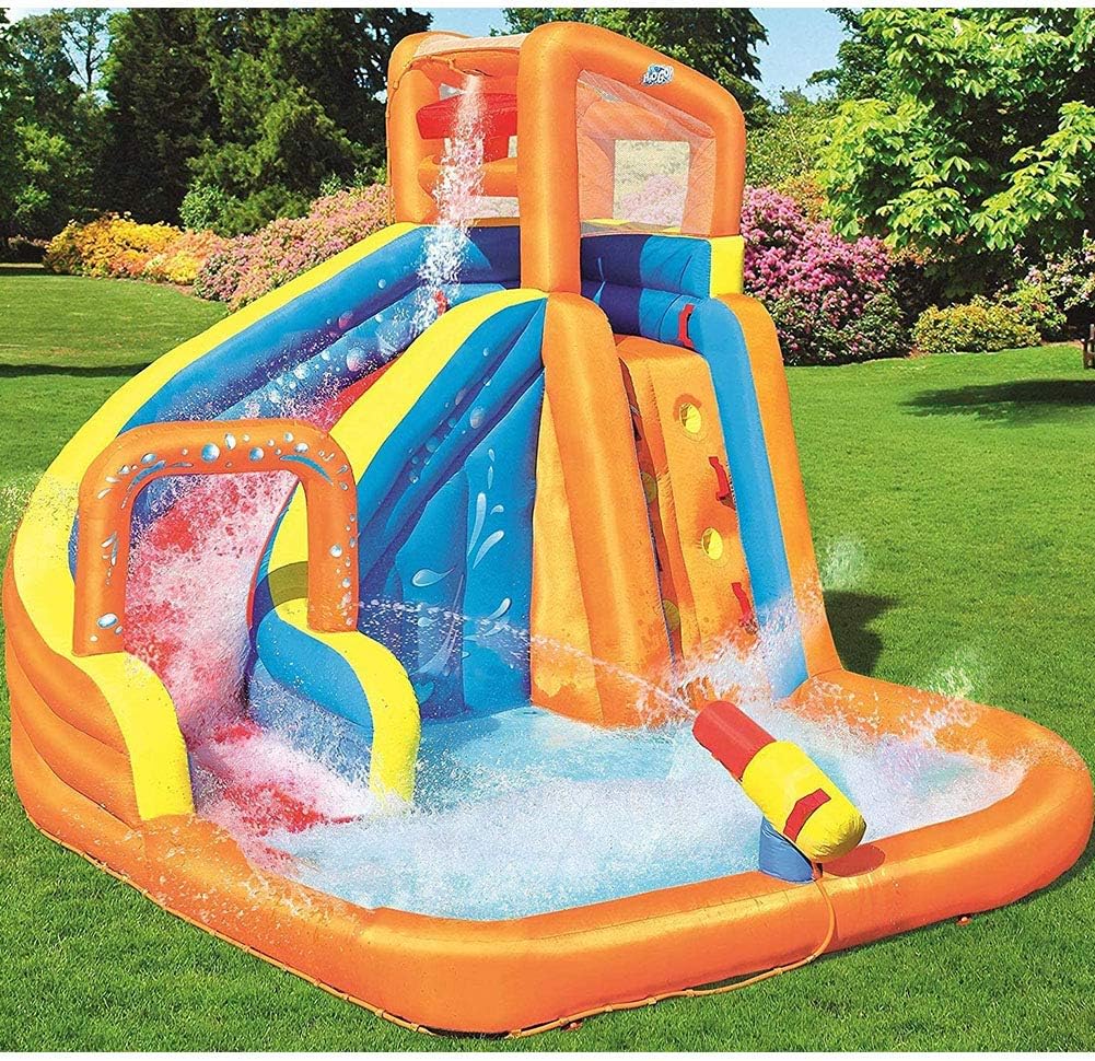 Bestway Waterpark Turbo Splash Inflatable Bouncer Water Park, Bouncy Castle, Water Slide and Pool for Kids