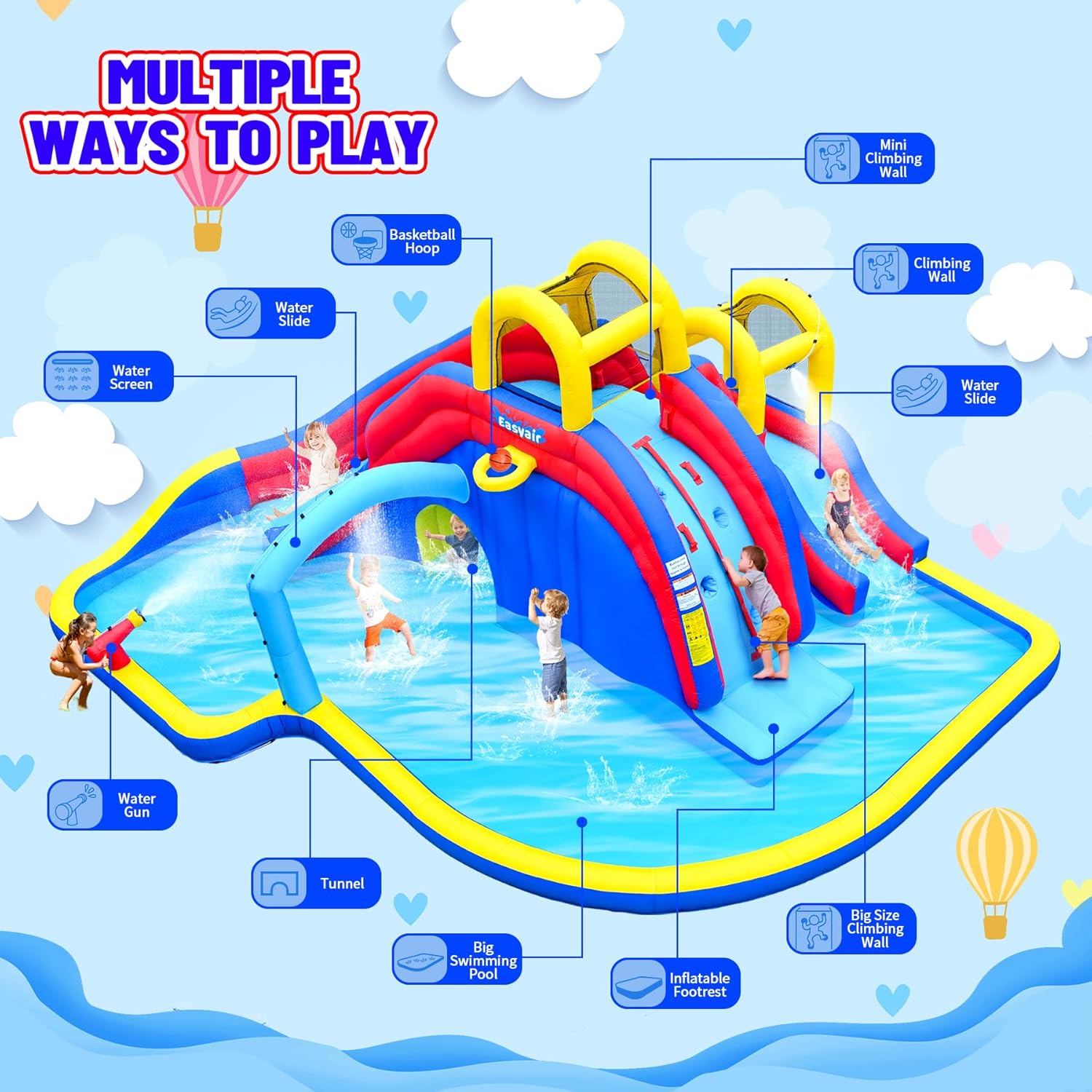 Multiple ways to play different activities