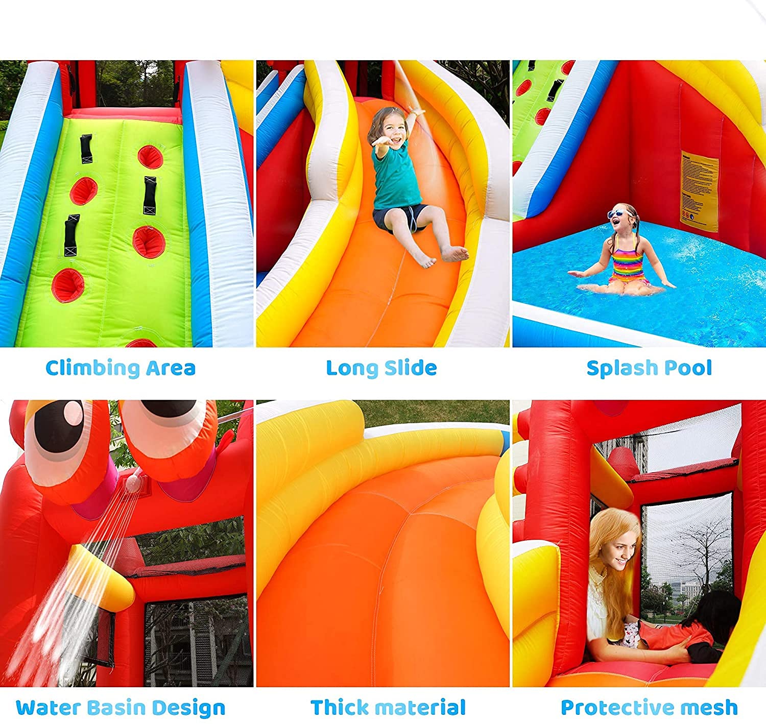 Megastar Inflatable Bouncy Castle 7-in-1 Water Park for Kids