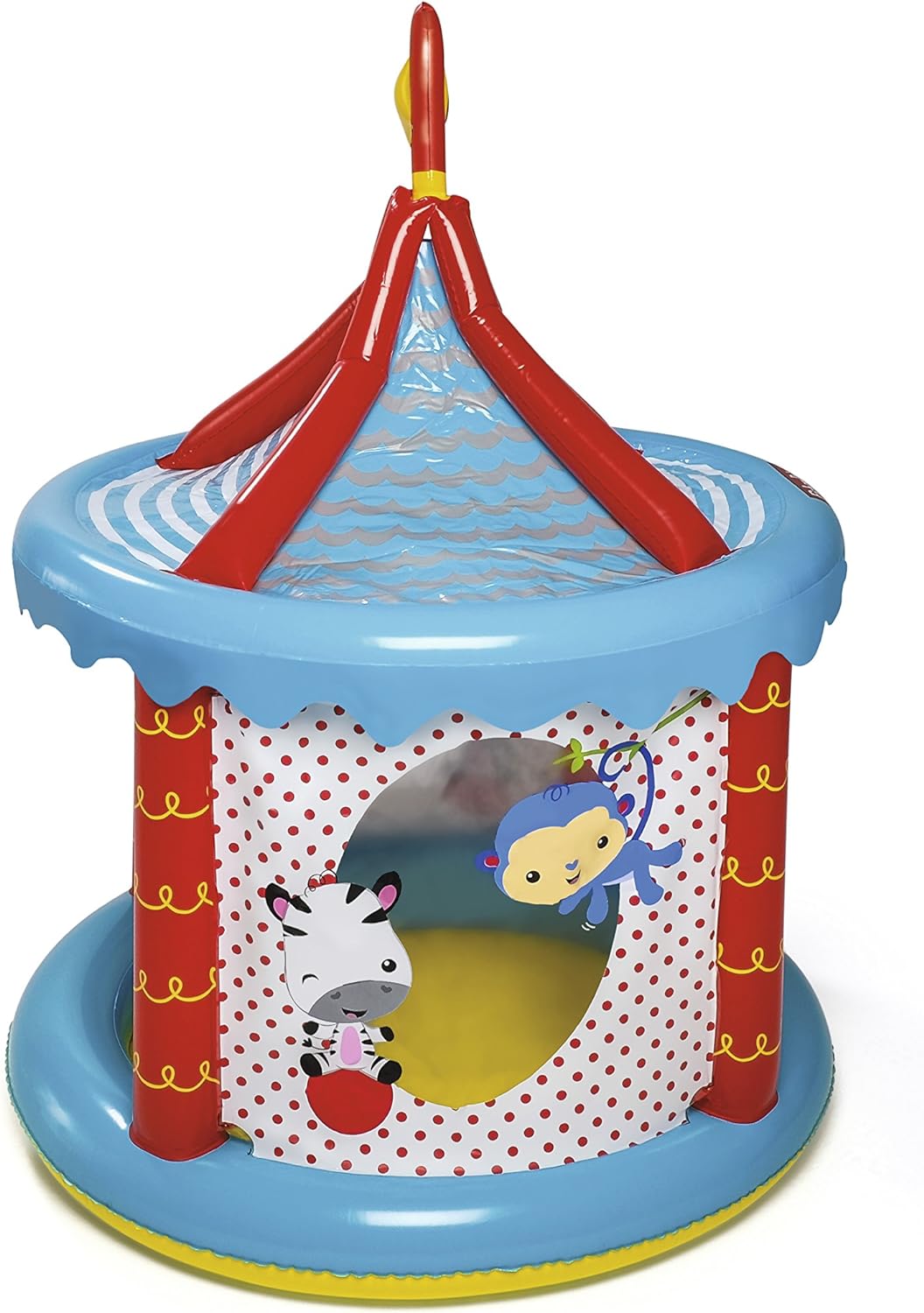 Bestway Fisher-Price Children's Inflatable Circus Ball Pit tent, Includes 25 Balls