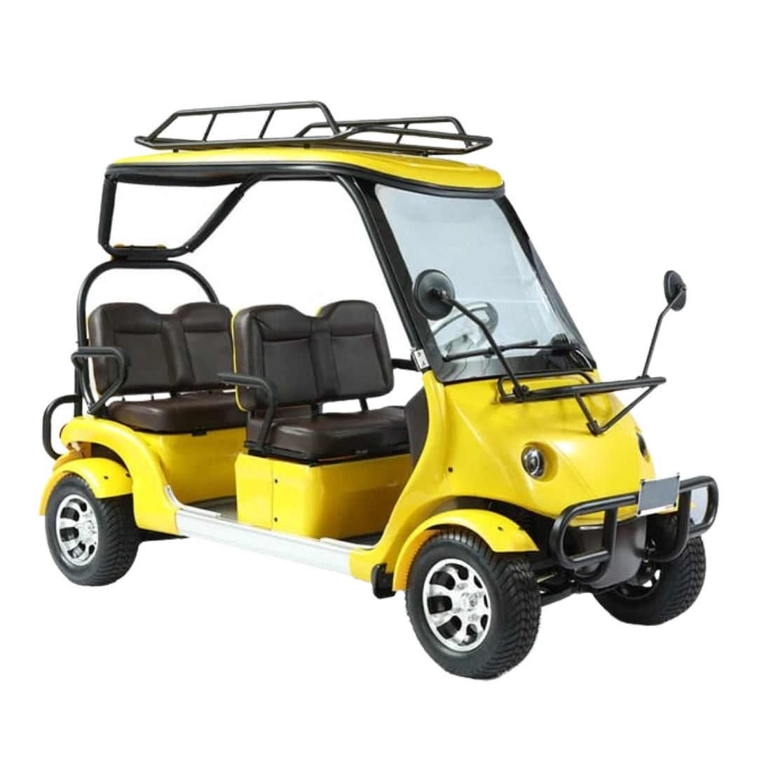 Megawheels Electric Golf Cart Evolution Buggy 4 Seater-Yellow