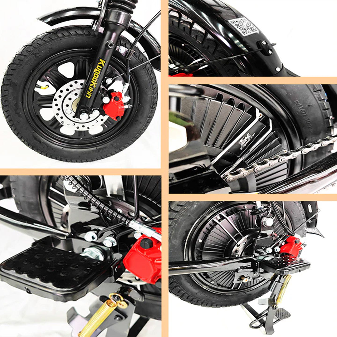 Kugoo Kirin V3 PRO Electric Delivery Scooter With Basket and removable lithium battery With 1 Year Warranty