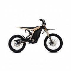 Lynx 72V Electric Dirt Bike with 12KW Peak Power for Off Road Riding in Dubai UAE featuring high performance electric motocross design-
 gold and black