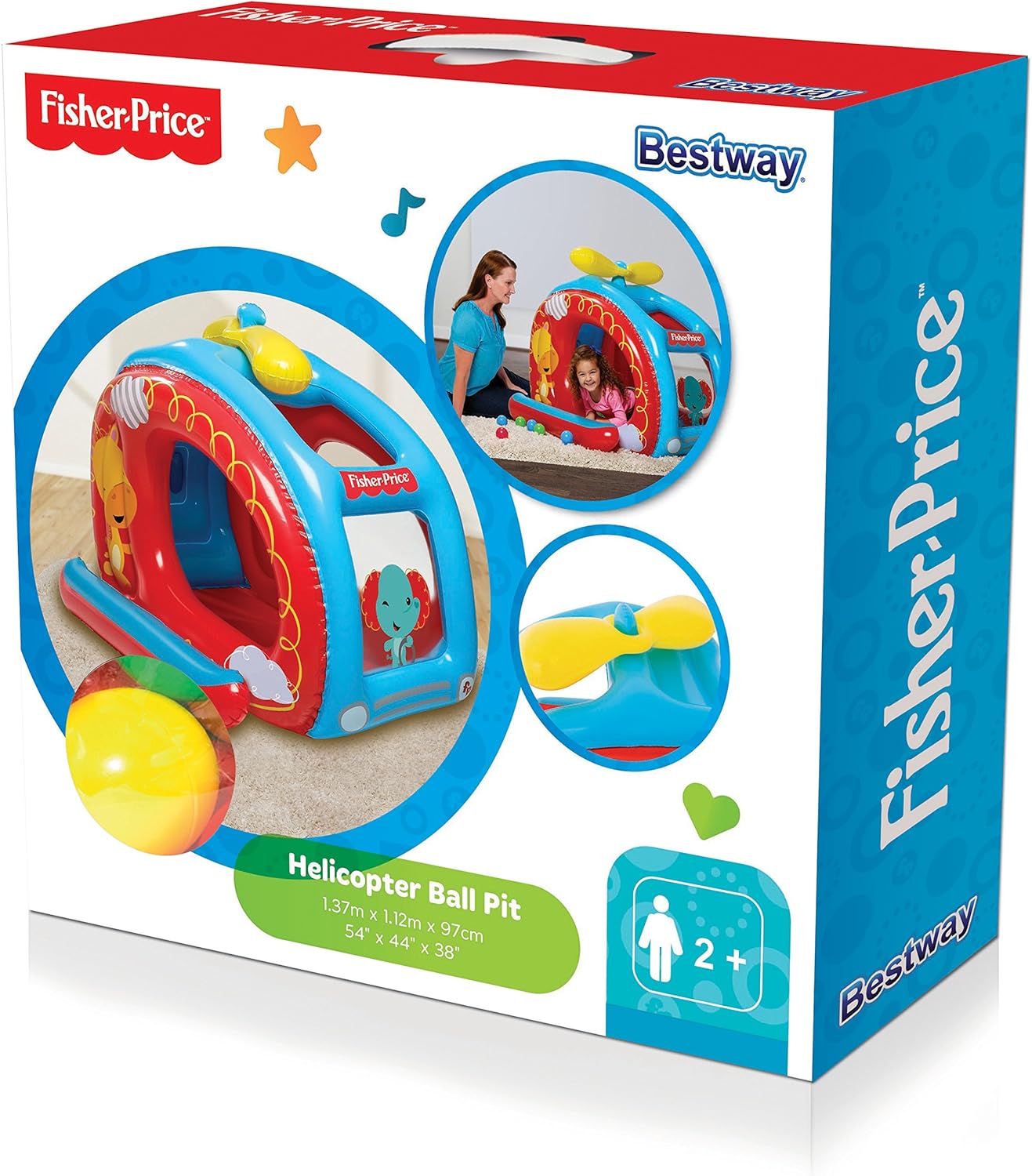 Bestway Spielcenter / Ballebad Fisher Price Activity Centre / Ball Pool Helicopter
