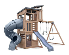 Gorilla Playsets Skyline Lookout Swing Set.
