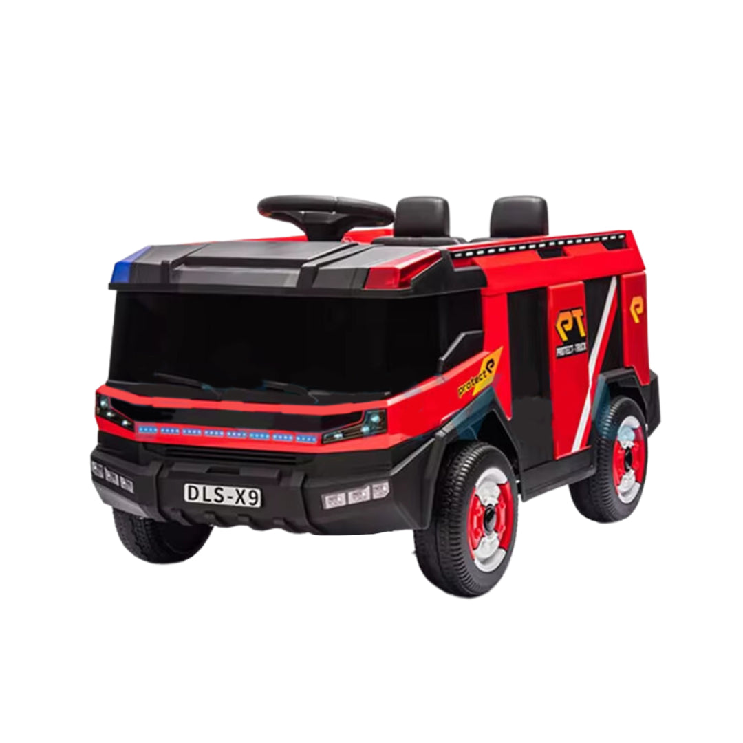 Megastar Ride on Car Fire Fighting Engineer Truck 12V Rc Electric Toys Car With Water Tank Gun Kids